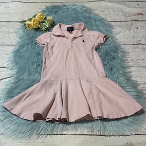 Polo by Ralph Lauren Light Pink Stretch Mesh Polo Dress sz S